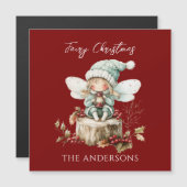Fairy Merry Christmas Magnetic Christmas Card Magnetkarte (Vorne/Hinten)