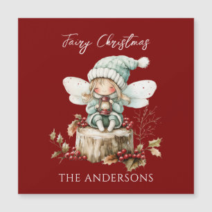 Fairy Merry Christmas Magnetic Christmas Card Magnetkarte