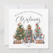 Fairy Merry Christmas Woodland Forest Foto Karte (Vorderseite)