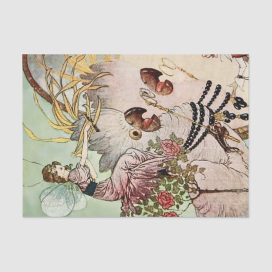 "Fairy Mirror" von Charles Folkard Seidenpapier (Vorderseite)