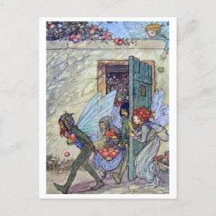Fairy Mischief Vintag Illustration Postkarte