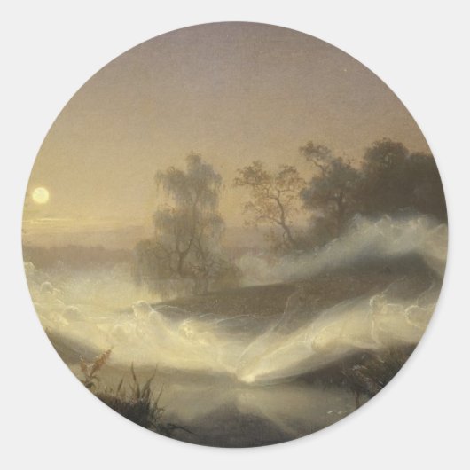 Fairy Mist im Mondlicht Runder Aufkleber (Vorderseite)