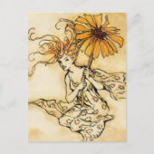 Fairy mit Blume Postcard Postkarte (Vorderseite)