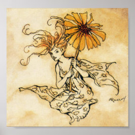 Fairy mit Blume Poster