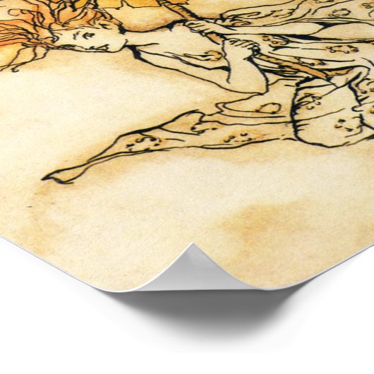 Fairy mit Blume Poster (Ecke)