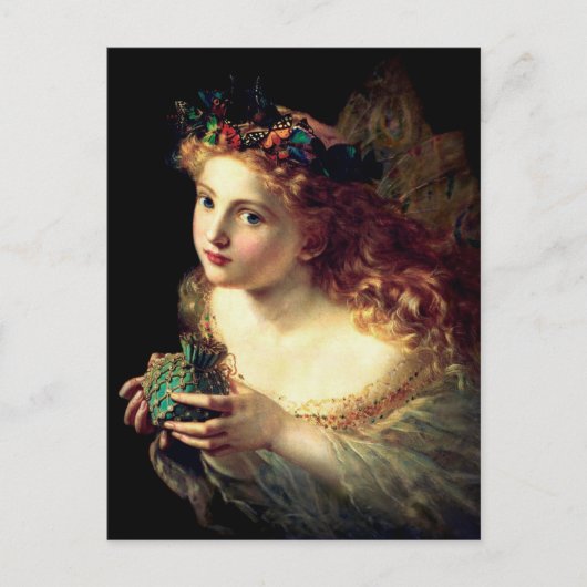 Fairy mit Butterfly Halo Postkarte (Vorderseite)