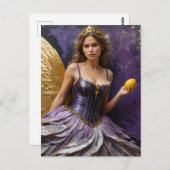 Fairy mit Ei Postkarte (Vorne/Hinten)