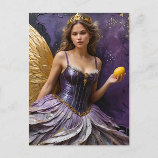 Fairy mit Ei Postkarte (Vorderseite)