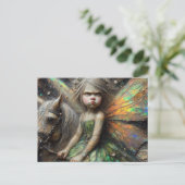 Fairy mit einer Einstellung und Pony Postkarte (Stehend Vorderseite)