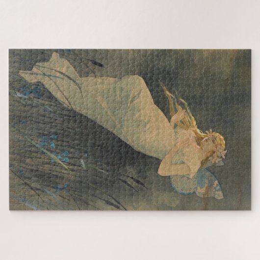Fairy mit Iris-Blutung durch Alphonse Mucha Puzzle (Horizontal)