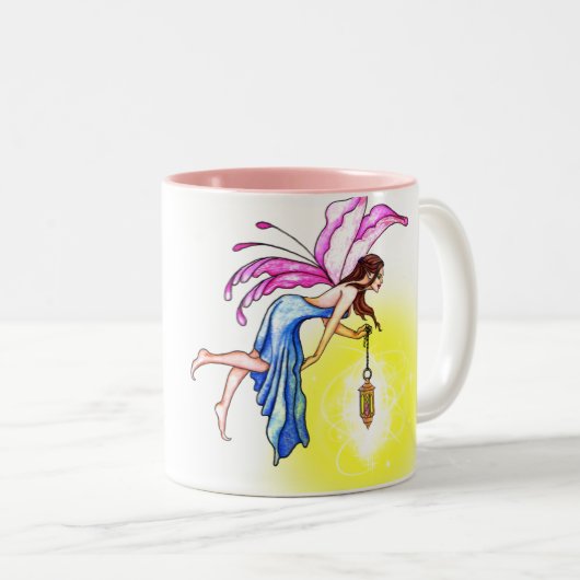 Fairy mit Lantern Zweifarbige Tasse (VorderseiteRechts)