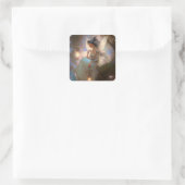 Fairy mit Lattern Quadratischer Aufkleber (Tasche)