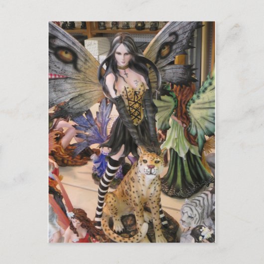 Fairy mit Leopard Postkarte (Vorderseite)