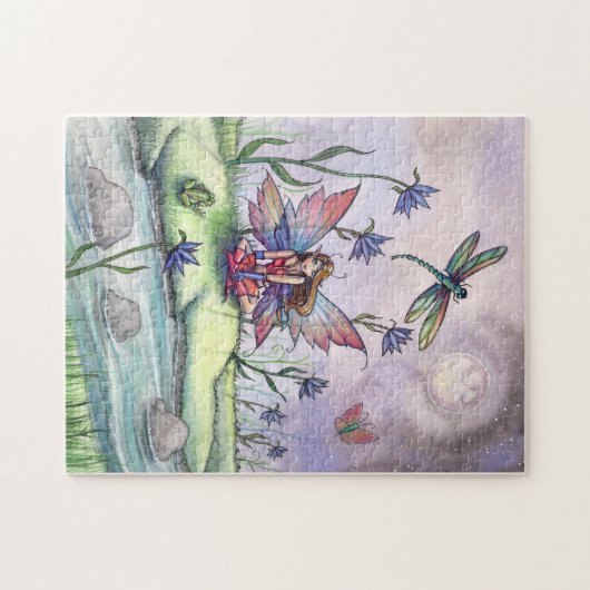 Fairy mit Libellen und Froschpuzzle Puzzle (Horizontal)