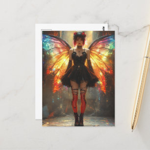 Fairy mit Regenbogenwings Postkarte