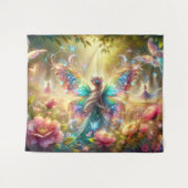 Fairy mit Schmetterlingen Wandteppich (Vorderseite (Horizontal))