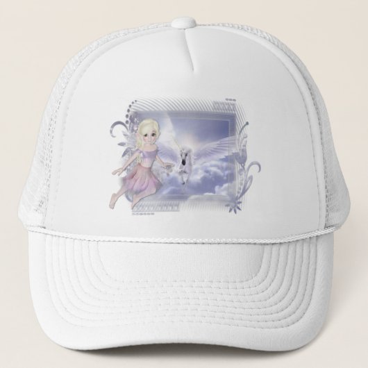 Fairy mit Unicorn D2 Designs Truckerkappe (Vorderseite)