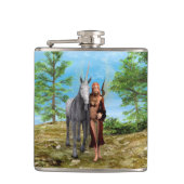 Fairy mit Unicorn Flachmann (Vorderseite)
