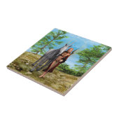 Fairy mit Unicorn Fliese (Seite)