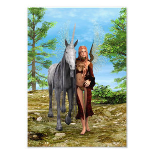 Fairy mit Unicorn Fotodruck