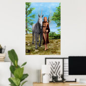 Fairy mit Unicorn Poster (Heimbüro)