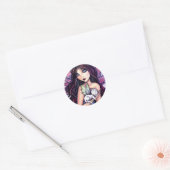 Fairy mit White Cat Sticker von Molly Harrison (Umschlag)