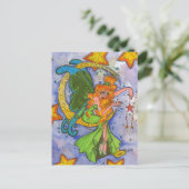 Fairy Moon Magic Postcard Postkarte (Stehend Vorderseite)