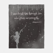 Fairy Moon Positive Nachricht Fleece Blanket (Vorderseite)