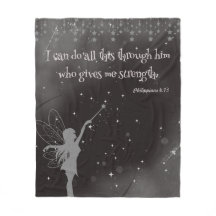 Fairy Moon Positive Nachricht Fleece Blanket