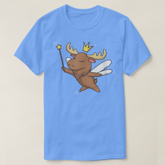 Fairy Moose Elk Mystical Forest Moose Fairy Lover T-Shirt (Design vorne)