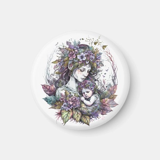 Fairy Mother and Child Magnet (Vorne)