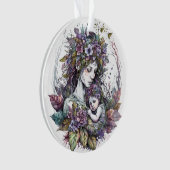 Fairy Mother and Child Necklace Ornament (Vorderseite)