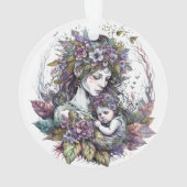 Fairy Mother and Child Necklace Ornament (Rückseite)