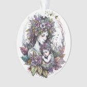Fairy Mother and Child Necklace Ornament (Vorderseite)