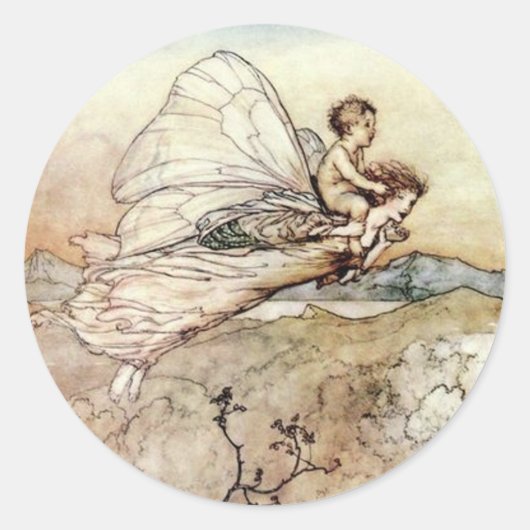 Fairy Mother und Baby Flying Sticker (Vorderseite)