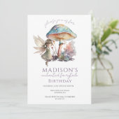 Fairy Mushroom Einladung (Stehend Vorderseite)