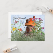 Fairy Mushroom House Addrerwechsel Karte (Vorderseite/Rückseite Beispiel)