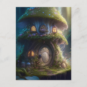 Fairy Mushroom House Postkarte
