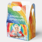 Fairy Mushroom Paint Rainbow Girl Birthday Party Geschenkschachtel (Geöffnet)