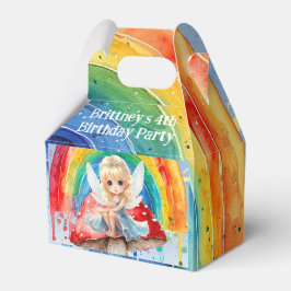 Fairy Mushroom Paint Rainbow Girl Birthday Party Geschenkschachtel