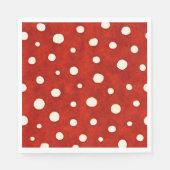 Fairy Mushroom Red and White Polka Dot Pattern Serviette (Vorderseite)