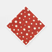 Fairy Mushroom Red and White Polka Dot Pattern Serviette (Ecke)