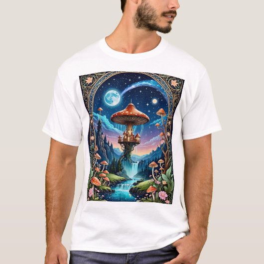 Fairy Mushroom zum Shirt mystischer Traumrealms (Vorderseite)