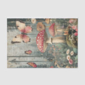 Fairy Mushrooms Gothic Garden Decoupage Seidenpapier (Vorderseite)