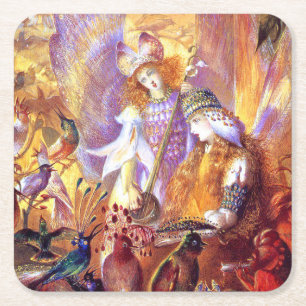 Fairy Music Rechteckiger Pappuntersetzer
