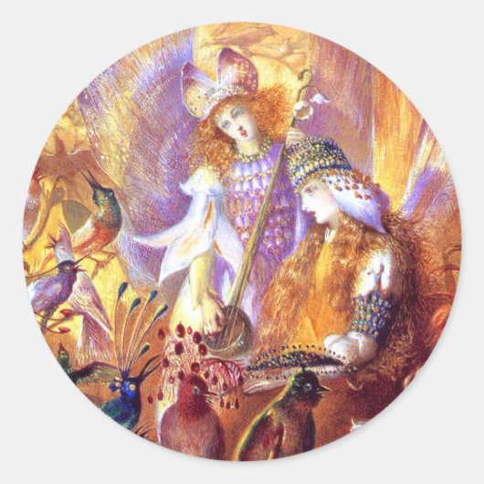Fairy Music Runder Aufkleber (Vorderseite)