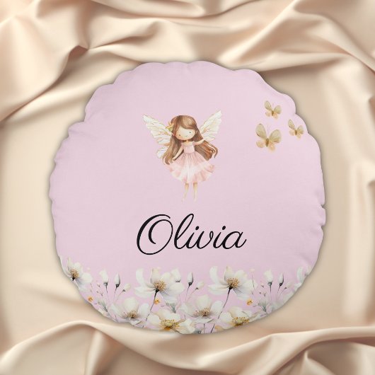 Fairy Niedlich Garden Verzauberter Personalisierte Rundes Kissen