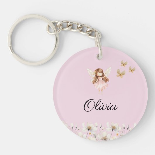 Fairy Niedlich Garden Verzauberter Personalisierte Schlüsselanhänger (Vorderseite)