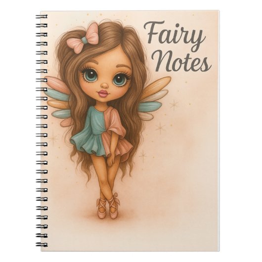 Fairy Notes Cute Pastel Fairy Journal Notizblock (Vorderseite)