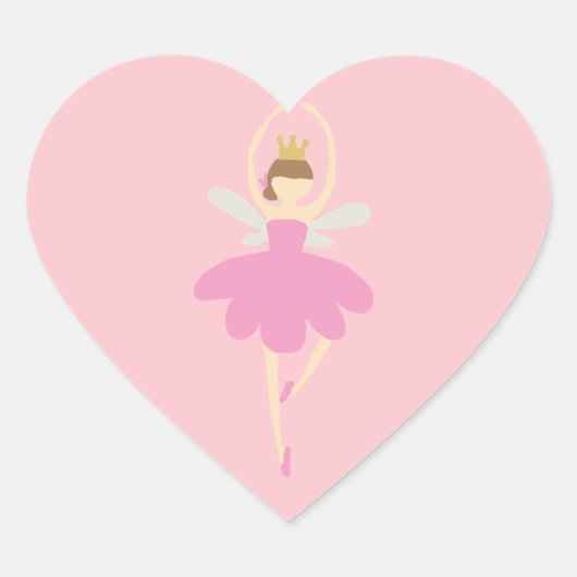 Fairy Nutcracker Weihnachtssticker Herz-Aufkleber (Vorderseite)